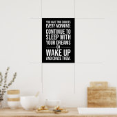 Chase Your Dreams - Gym, Hustle, Succes, Inspirere Poster (Keuken)