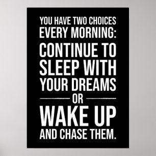 Chase Your Dreams - Gym, Hustle, Succes, Inspirere Poster