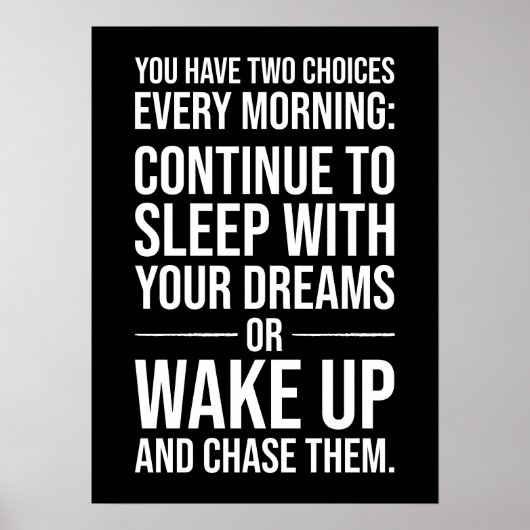 Chase Your Dreams - Gym, Hustle, Succes, Inspirere Poster (Voorkant)
