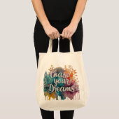 Chase Your Dreams - Motivatie Canvas tas (Voorkant (product))