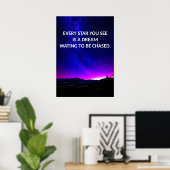 Chase Your Dreams Motivatie Poster (Thuiskantoor)