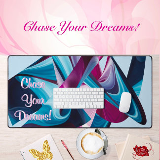 Chase Your Dreams Motivatie Vloeibaar Abstract Bureaumat