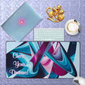 Chase Your Dreams Motivatie Vloeibaar Abstract Bureaumat