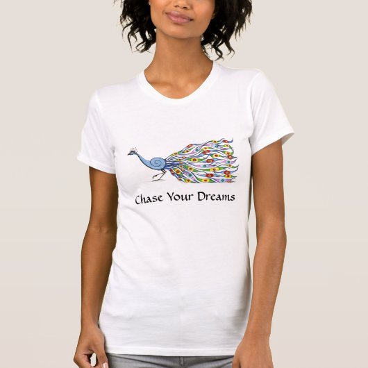 Chase Your Dreams Peackock T-shirt (Voorkant)
