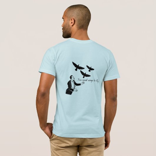 💫 Chase Your Dreams – Wings to Fly Graphic T-shirt (Achterkant volledig)