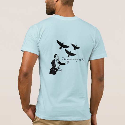 💫 Chase Your Dreams – Wings to Fly Graphic T-shirt (Achterkant)