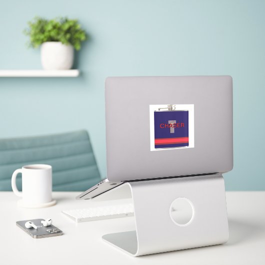 Chaser Fun Navy Sticker (Laptop op bureau)