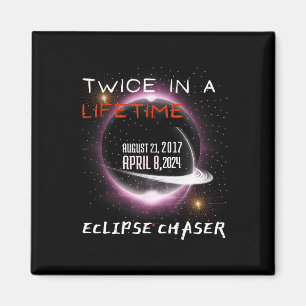 Chaser Solar Eclipse 2024 Grappig twee keer in een Magneet