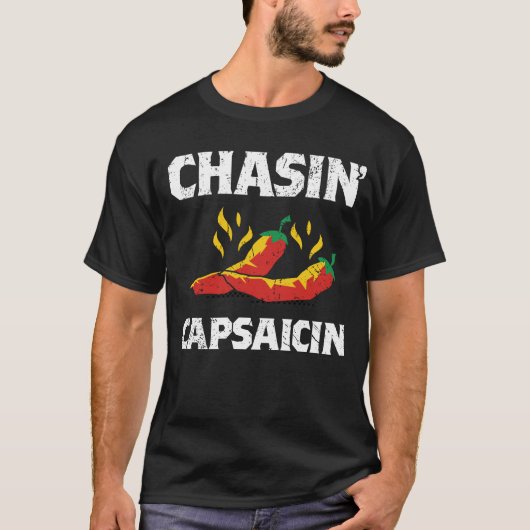 Chasin 'Capsaïcin Grappig Heet Spicy Pepper Sauce  T-shirt (Voorkant)