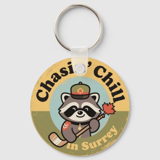 Chasin’ Chill Surrey with a Cool Raccoon Mountie Sleutelhanger (Achterkant)