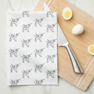 Chasin' Unicorns Geometric Crystal Unicorn Pattern Theedoek