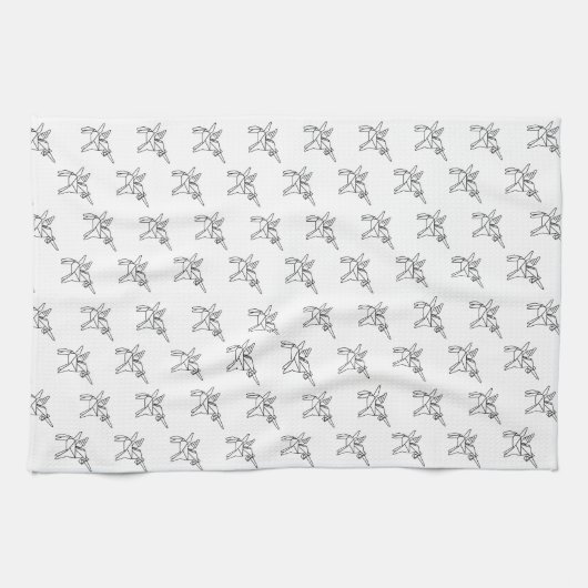 Chasin' Unicorns Geometric Crystal Unicorn Pattern Theedoek (Horizontaal)
