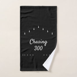 "Chasing 300" Bowling Ball Towel | Zwart Handdoek