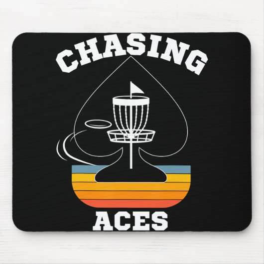 Chasing Aces Disc Golf Doel Sportkleding Heren W Muismat (Voorkant)