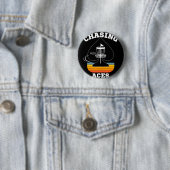 Chasing Aces Disc Golf Doel Sportkleding Heren W Ronde Button 5,7 Cm (In situ)