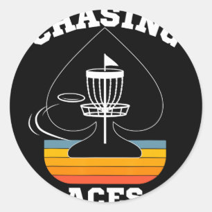 Chasing Aces Disc Golf Doel Sportkleding Heren W Ronde Sticker