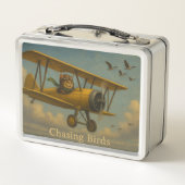 Chasing Birds metalen lunchbox (Achterkant)