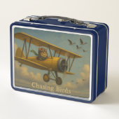 Chasing Birds metalen lunchbox (Achterkant)