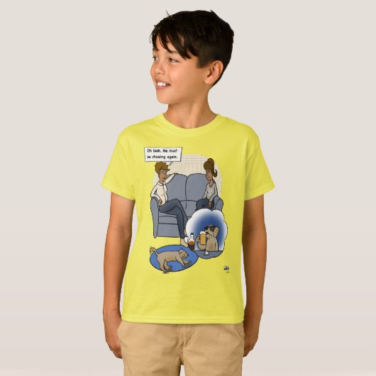 Chasing Dream Yellow Boy's T-shirt (Voorkant volledig)