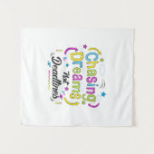 Chasing Dreams, Not Deadlines – Motivational Quote Wandkleed (Voorkant (horizontaal))