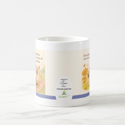 Chasing Happiness Dog Lover Mug by Tina Tran Koffiemok (Center)