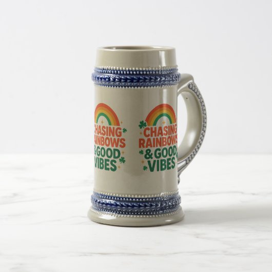 Chasing Rainbows & Good Vibes Mug Bierpul (Voorkant rechts)