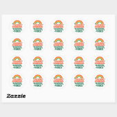 Chasing Rainbows & Good Vibes Ronde Sticker (Vel)