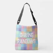 Chasing Rainbows Pastel Kleuren Buffel Check Plaid Crossbody Tas (Voorkant)