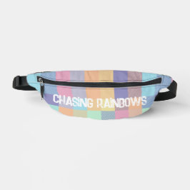 Chasing Rainbows Pastel Kleuren Buffel Check Plaid Heuptasje