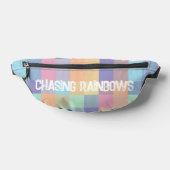Chasing Rainbows Pastel Kleuren Buffel Check Plaid Heuptasje (Liggend)