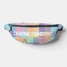 Chasing Rainbows Pastel Kleuren Buffel Check Plaid Heuptasje