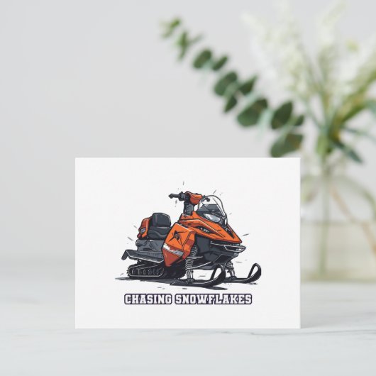 Chasing Snowflakes Snowmobile Adventure Briefkaart (Staand voorkant)