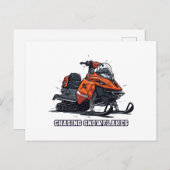Chasing Snowflakes Snowmobile Adventure Briefkaart (Voorkant / Achterkant)