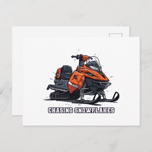 Chasing Snowflakes Snowmobile Adventure Briefkaart (Voorkant / Achterkant)