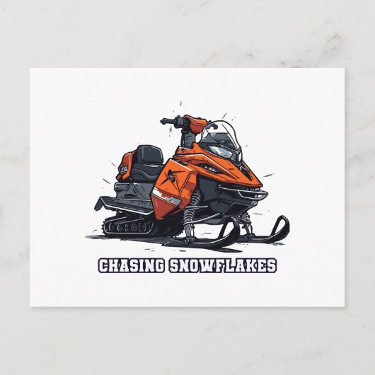 Chasing Snowflakes Snowmobile Adventure Briefkaart (Voorkant)