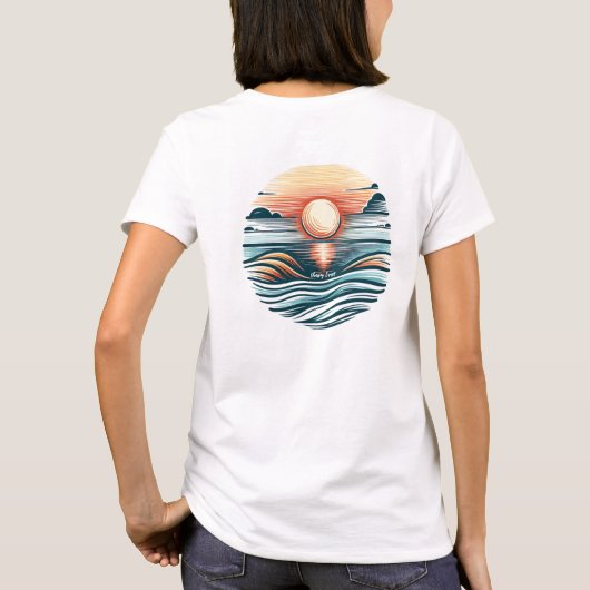 Chasing Sunset Horizons Katoen T-shirt (Achterkant)