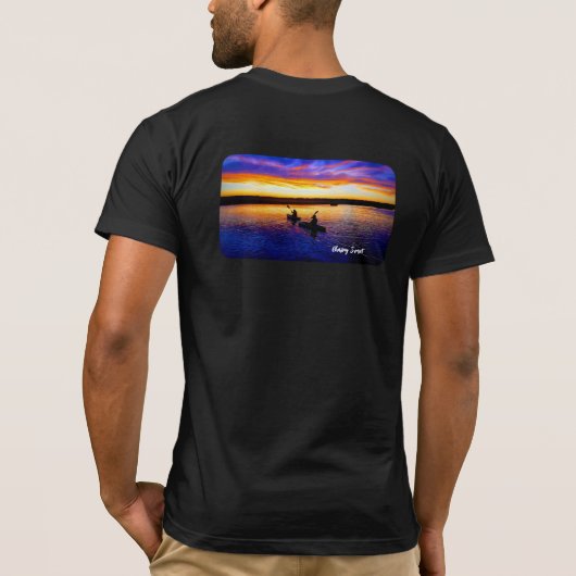 Chasing Sunset Kayak Jersey Cotton T-shirt | Unise (Achterkant)