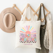 Chasing Sunshine Gepersonaliseerde Retro Zomer Gra Tote Bag