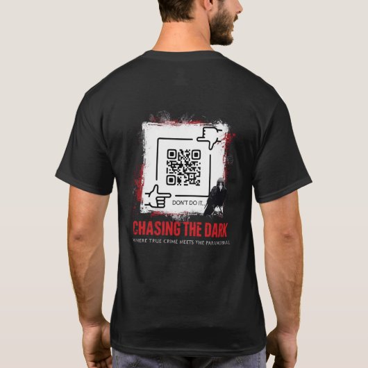 Chasing the Dark QR Code T-Shirt (Achterkant)