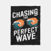 Chasing The Perfect Wave Surfing - Beach Adventure Fleece Deken (Voorkant)