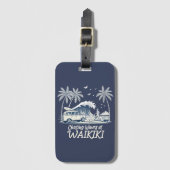Chasing Waves at Waikiki Bagagelabel (Voorkant (verticaal))