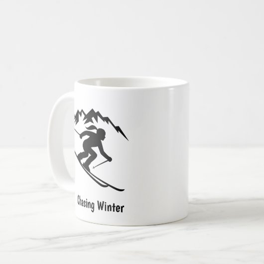 "Chasing Winter" Koffiemok (Voorkant links)