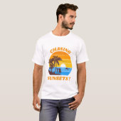 Chasing Zonsondergangen Trendy Sunset Beach Draag T-shirt (Voorkant volledig)