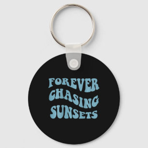 Chasing Zonsondergangen Woorden Op Terug Trendy Es Sleutelhanger