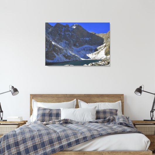 Chasm Lake III Canvas Afdruk (Insitu (Slaapkamer))