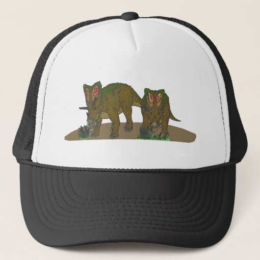 Chasmosaurus browsen trucker pet (Voorkant)