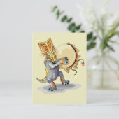 Chasmosaurus dansen een sjamaan ritueel briefkaart (Staand voorkant)