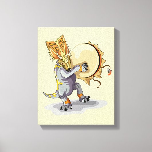 Chasmosaurus dansen een sjamaan ritueel canvas afdruk (Voorkant)