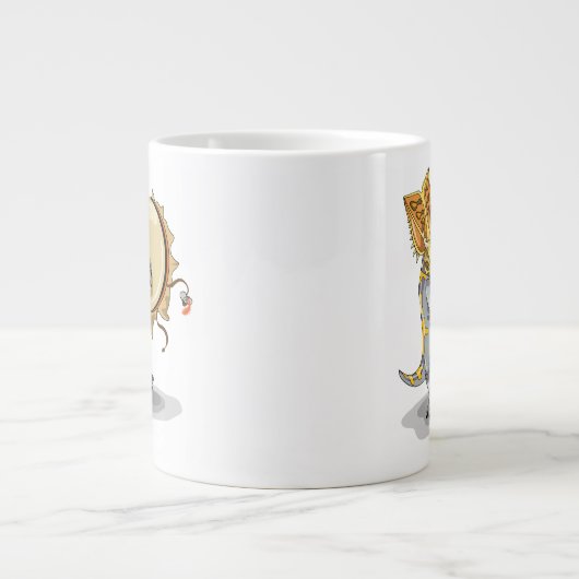 Chasmosaurus dansen een sjamaan ritueel grote koffiekop (Voorkant)