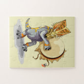 Chasmosaurus dansen een sjamaan ritueel legpuzzel (Horizontaal)